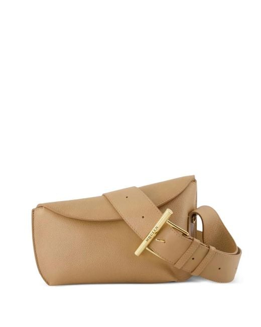Alexander McQueen Natural T-Bar Leather Crossbody Bag