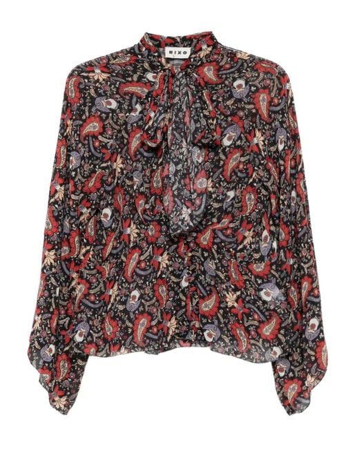 Rixo Uma Valverde Blouse in het Brown