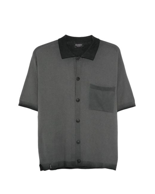 AROVESCIO Gray Pocket Buttoned Shirt for men