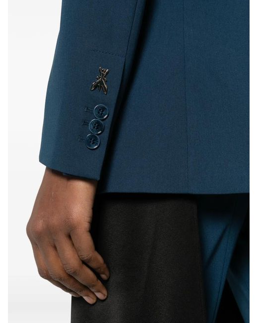 Patrizia Pepe Blue Double-Breasted Blazer