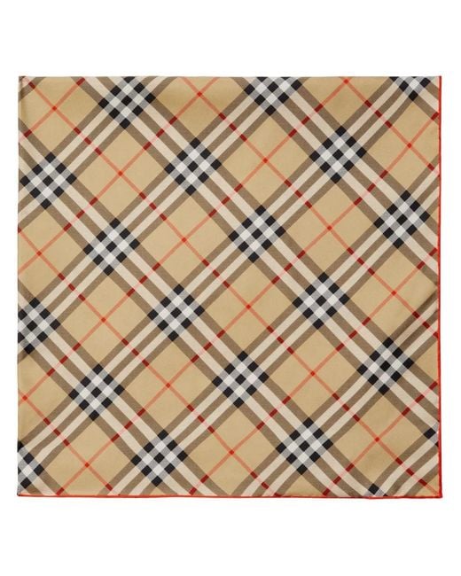 Burberry Metallic Silk Scarf Check