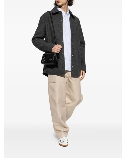 A.P.C. Gray Buttoned Wool Shirt for men