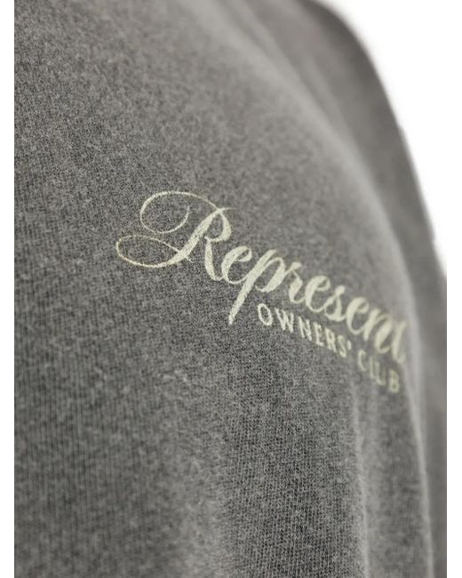 Represent Gray Logo-Print Short-Sleeve T-Shirt for men