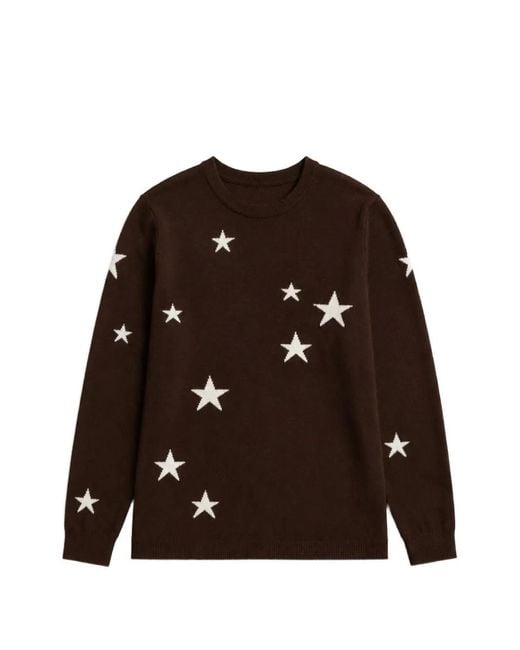 Chinti & Parker Brown Star-Intarsia Sweater