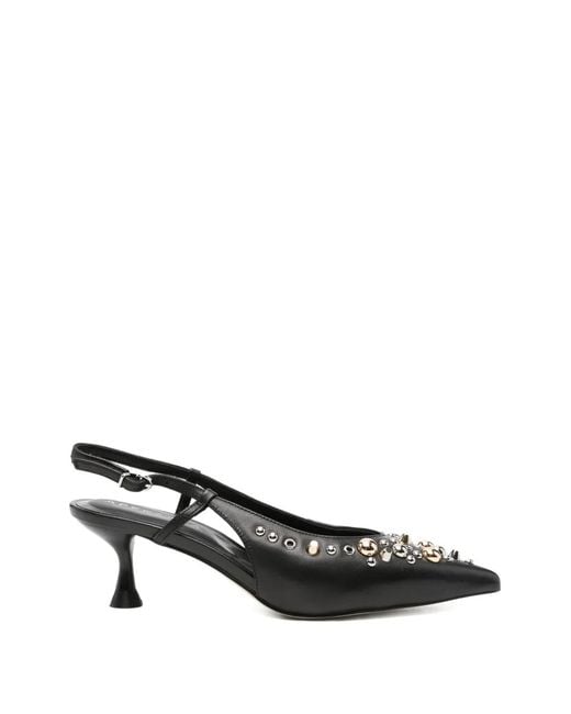 Apepazza Black Stud-Embellishment Pumps