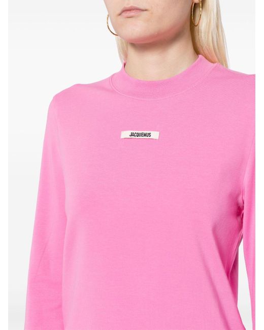 Jacquemus T-shirt Met Logo in het Pink