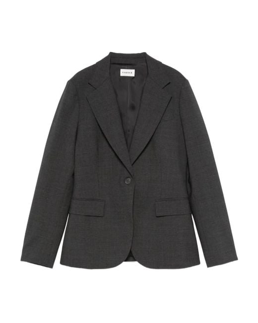 P.A.R.O.S.H. Black Mélange-Effect Blazer