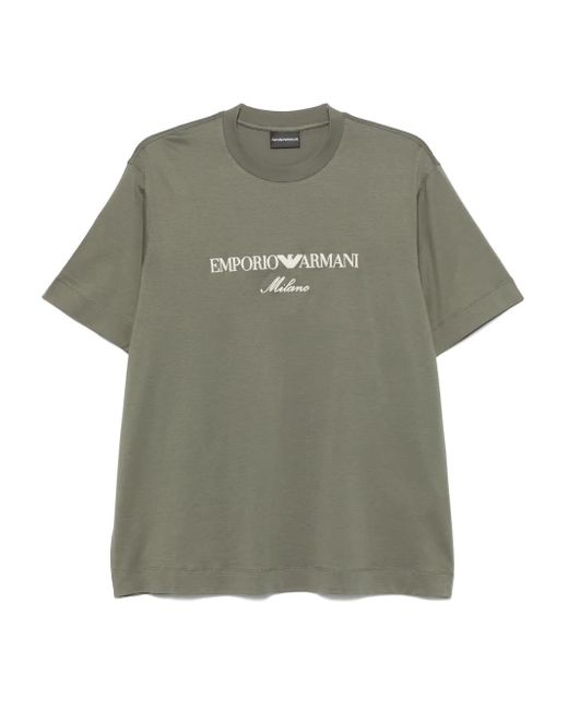 メンズ Emporio Armani ロゴ Tシャツ Green
