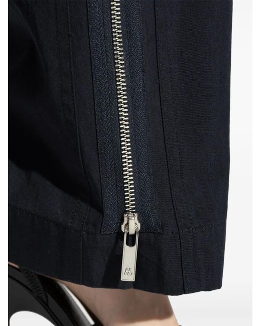 Helmut Lang Blue Zippered Leg Trousers