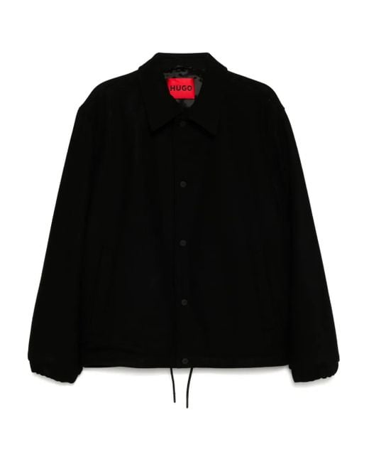 HUGO Black Adjustable Hem Coach Jacket for men