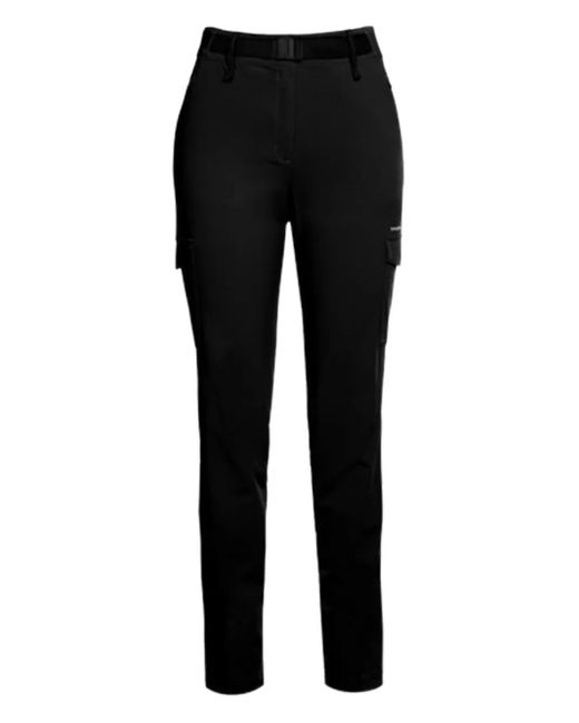 Trangoworld Black Buckle-Fastening Cargo Trousers