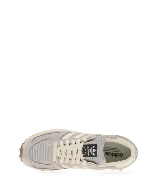 Adidas White La Panelled Sneakers