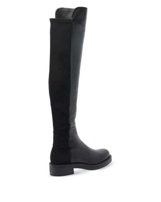 Stuart Weitzman Black Leather-Upper Knee-High Boots