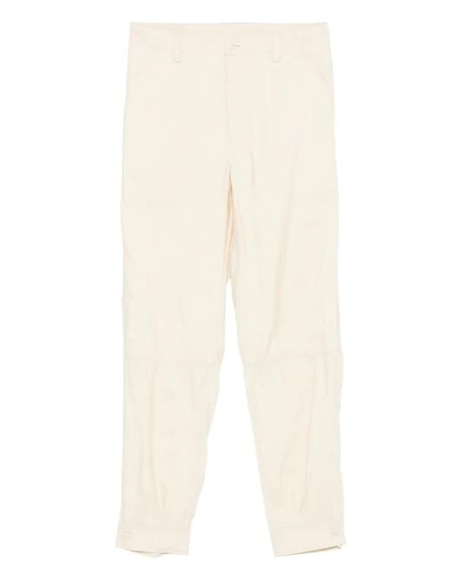 Nanushka White Belt-Loops Trousers