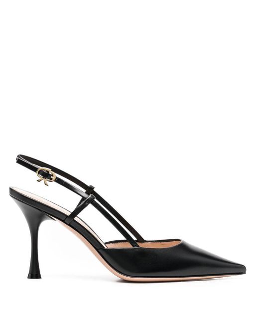 Gianvito Rossi Ribbon Slingback Pumps in Black Lyst