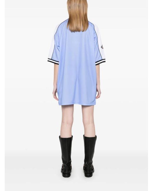Soccer Robe Off-White c/o Virgil Abloh Soccer Minidress in Blue | Lyst UK