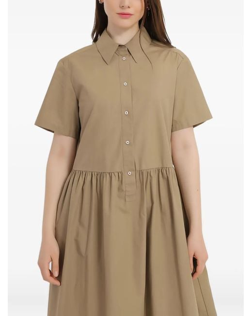 Marc O' Polo Natural Gathered-Waist Shirt Dress
