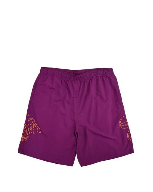 Supreme Purple Old English Shorts for men