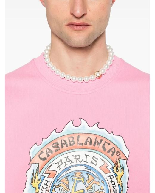 Casablanca Casa Way Skate Sweatshirt in Pink für Herren