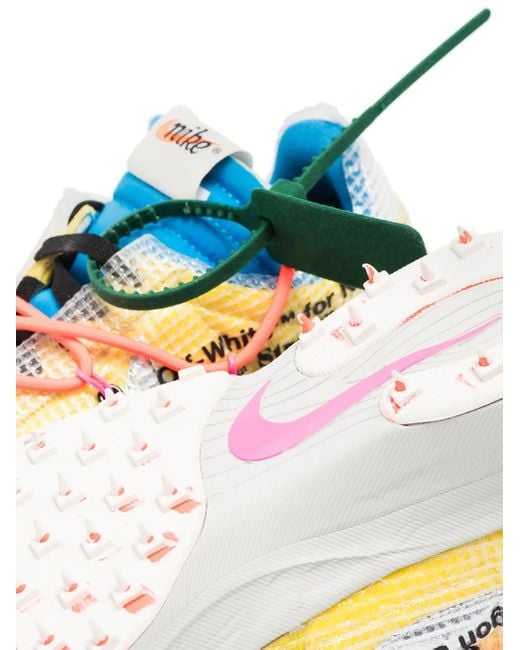 NIKE X OFF-WHITE Yellow + Off-white Vapor Street Ripstop, Suede, Mesh And Rubber Sneakers