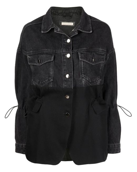 ROMEO HUNTE Black The Bond St. Denim-Panel Jacket