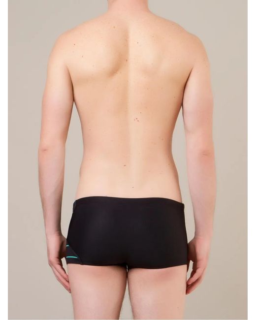 Amir Slama Black Panelled Swimming Trunks for men