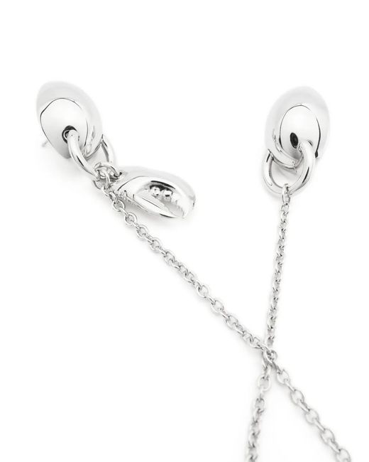 Acne White Pendant Earrings