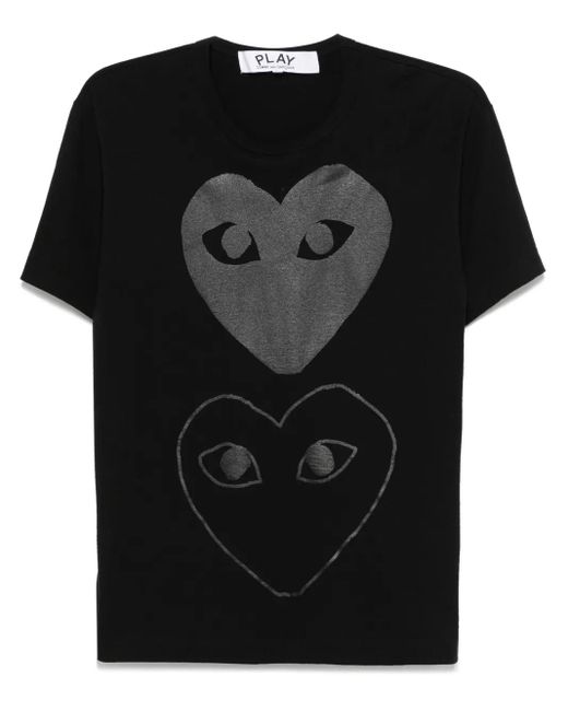 COMME DES GARÇONS PLAY Black "Logo Print T-Shirt