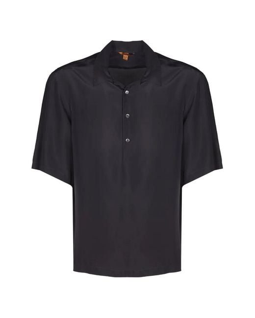 Barena Blue Buttoned Polo Shirt for men