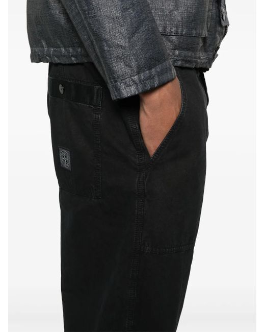 メンズ Stone Island コットンパンツ Black