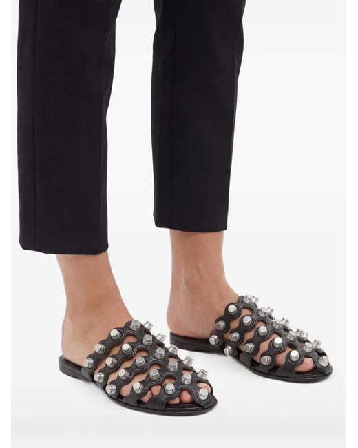 Alexander Wang Black Rexa Cage Sliders