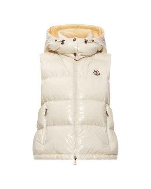Moncler Natural Niverolle Hooded Puffer Gilet
