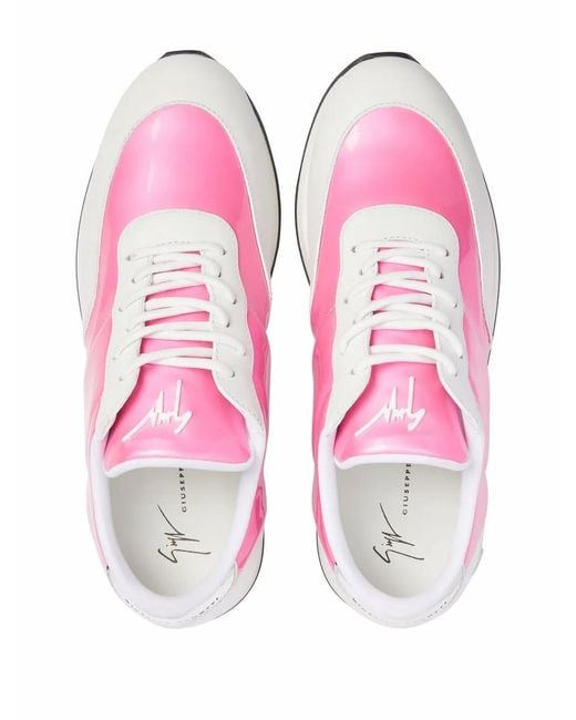 Giuseppe Zanotti Pink Jimi Running Lace-Up Low-Top Sneakers for men