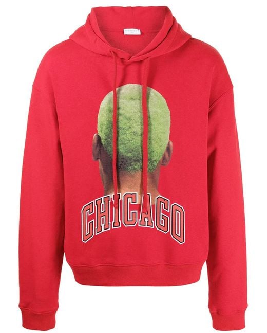 Ih Nom Uh Nit Red Graphic Print Drawstring Hoodie for men