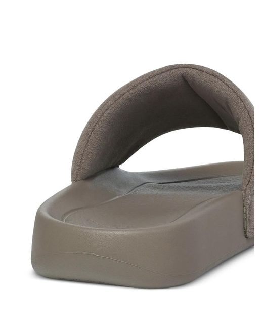MCM Gray Claquettes We The Best Ultrasuede