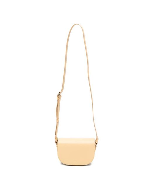 A.P.C. White Logo-Print Shoulder Bag