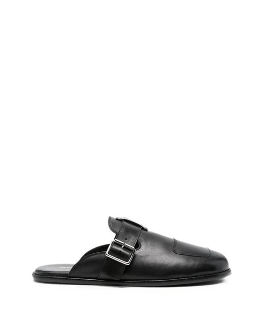 Ann Demeulemeester Black Buckle-Strap Sandals for men