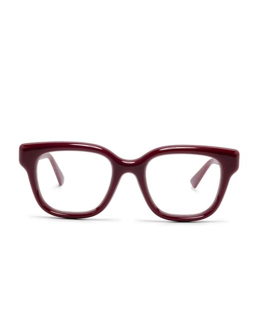 Gucci Brown Brille Mit Eckigem Gestell