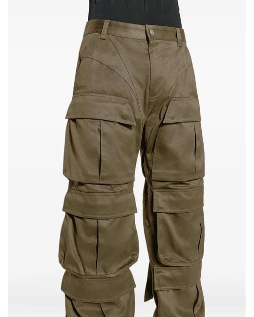 Mugler Broek Met Gelaagde Zakken in het Green voor heren