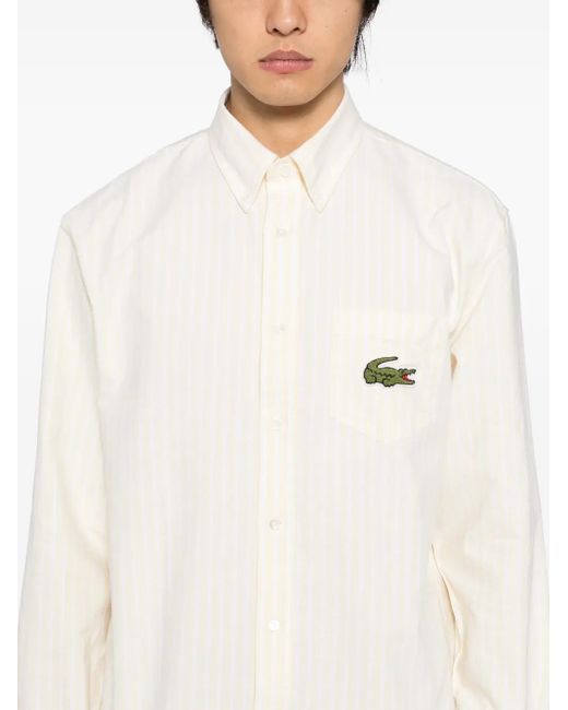 Lacoste White Logo-Patch Shirt for men
