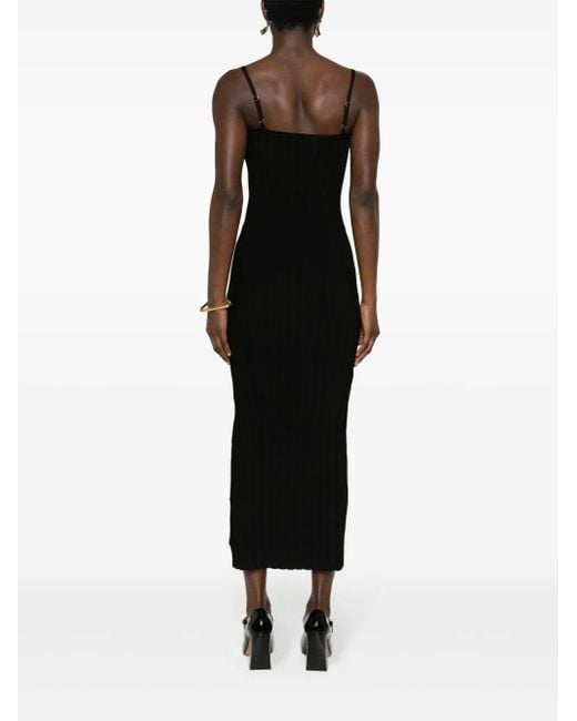 Jacquemus Black Bodycon Midi Dress La Robe Sierra