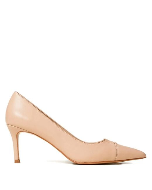 Twinset Natural Logo-Engraved Buckle Leather Pumps