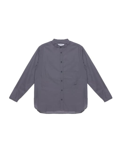 Camisa con cuello mao Diomene de hombre de color Blue