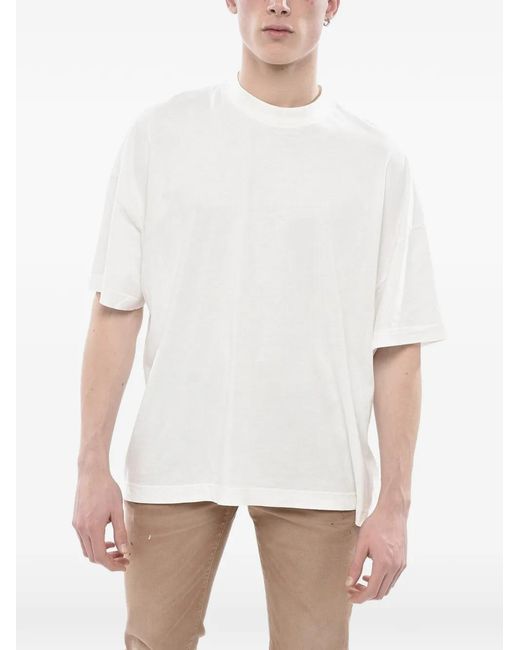 Bonsai White Back-Print Crew-Neck T-Shirt for men