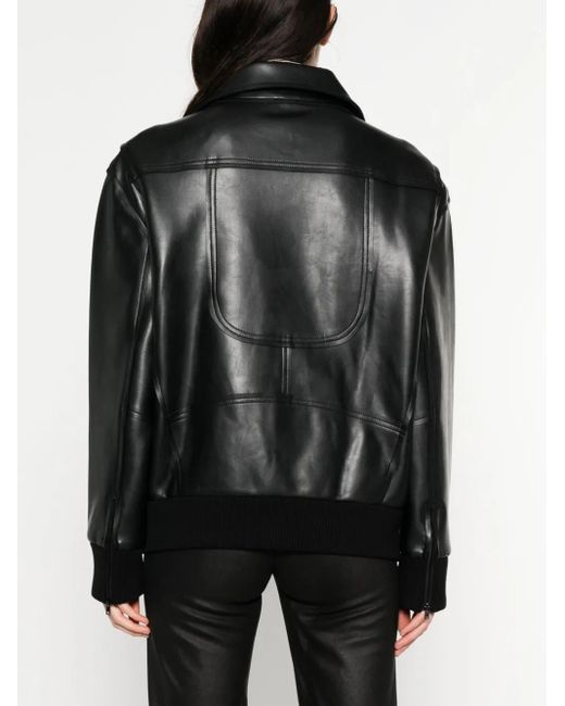 Norma Kamali Black Oversized Moto Jacket
