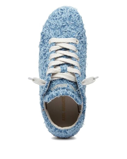 Axel Arigato Blue Tact Fuzzy-Textured Lace-Up Sneakers for men