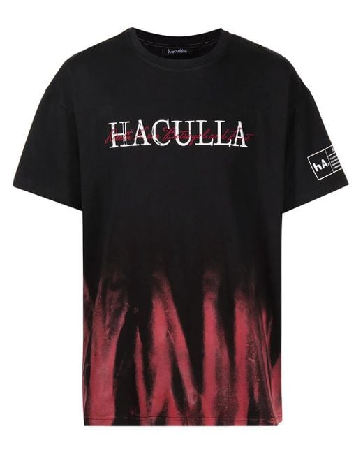 Haculla Black Logo-Print T-Shirt for men