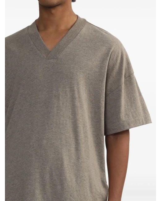 Fear Of God Gray V-Neck T-Shirt (Pack Of Three) for men