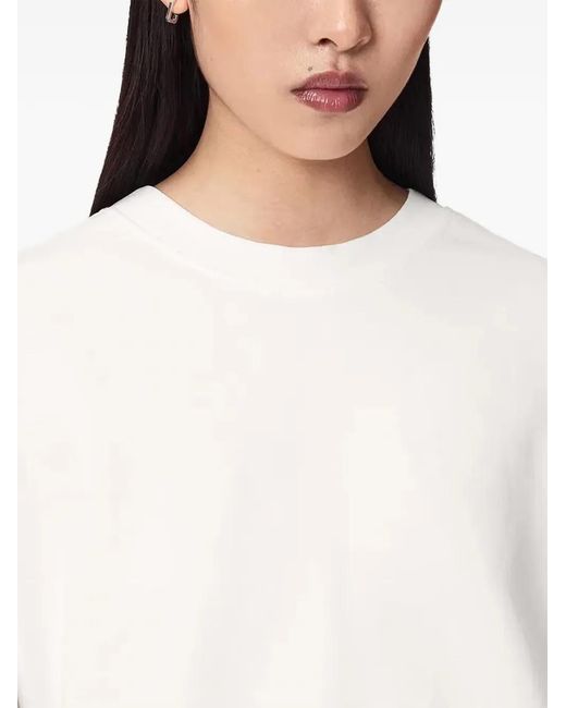 AllSaints White Esme Lila Oversized Long Sleeve Sweatshirt
