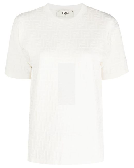 Fendi モノグラムモチーフ Tシャツ White